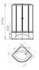 Душевая кабина Melodia Classica MB01004 80x80 DS01DS88HWCl00