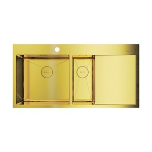Мойка для кухни Omoikiri Akisame 100-2-LG-L светлое золото