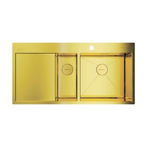 Мойка для кухни Omoikiri Akisame 100-2-LG-R светлое золото