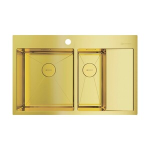 Мойка для кухни Omoikiri Akisame 78-2-LG-L светлое золото