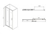 Душевая дверь Abber Schwarzer Diamant AG30130B 130x195