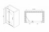 Душевая дверь Abber Zart AG08090B 90x195
