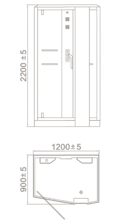 Душевая кабина Orans SR-89105RS WHITE 120x90