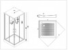 Душевая кабина Esbano ESM-100CKR 100x100