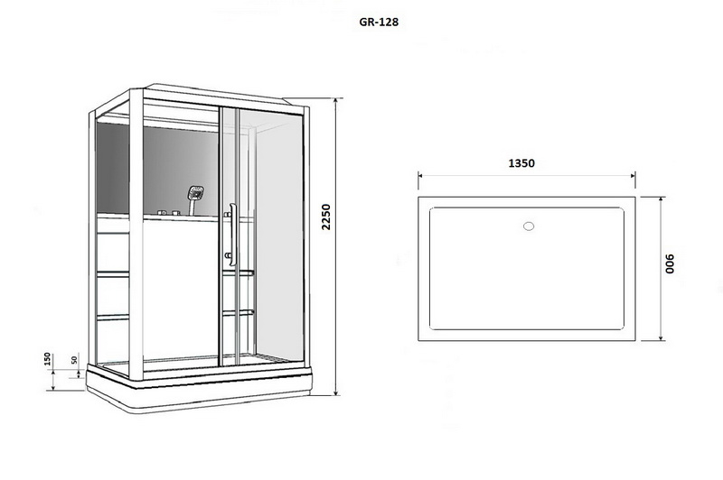 Душевая кабина Grossman GR-128 R 135x90