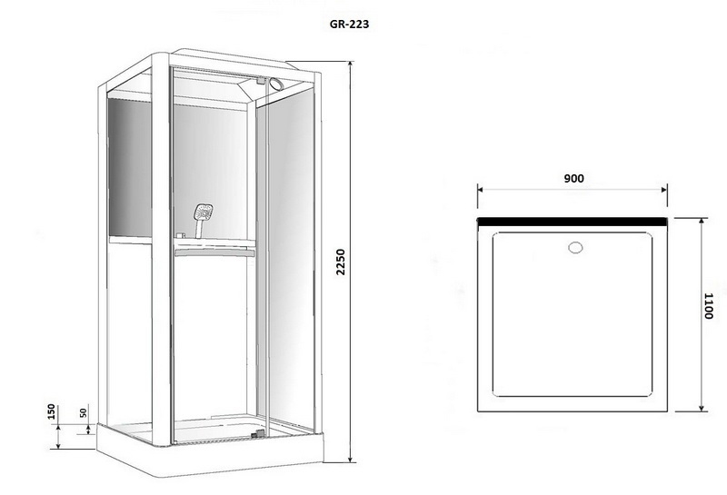 Душевая кабина Grossman GR-123 110x90