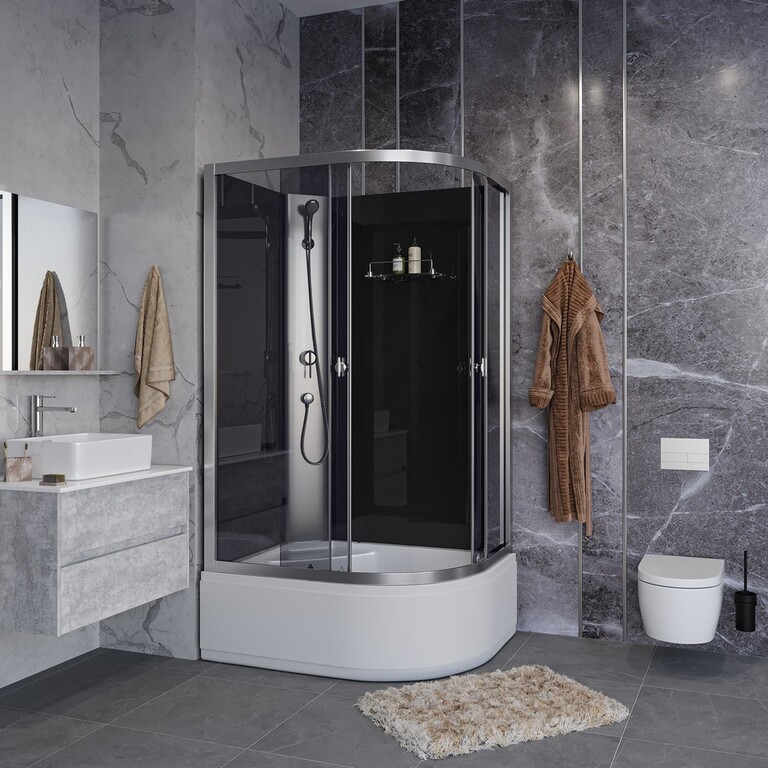 Душевая кабина Niagara Eco E100/80/40L/TN/BK 100x80