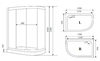 Душевая кабина Timo T-1102P L 120x85