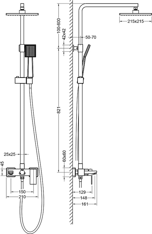 Душевая система Timo Selene SX-1030/03