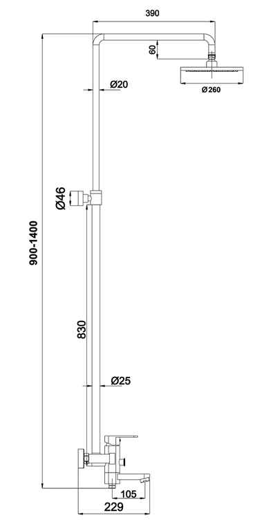 Душевая система Timo Beverly SX-1060/00 (3011)