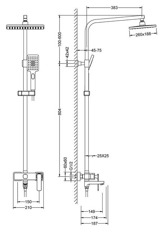 Душевая система Timo Torne SX-4320/17