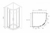 Душевое ограждение Abber Schwarzer Diamant AG01100M 100x100