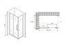 Душевое ограждение Abber Schwarzer Diamant AG30120MH-S80M 120x80