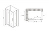 Душевое ограждение Abber Schwarzer Diamant AG30130B-S85B 130x85