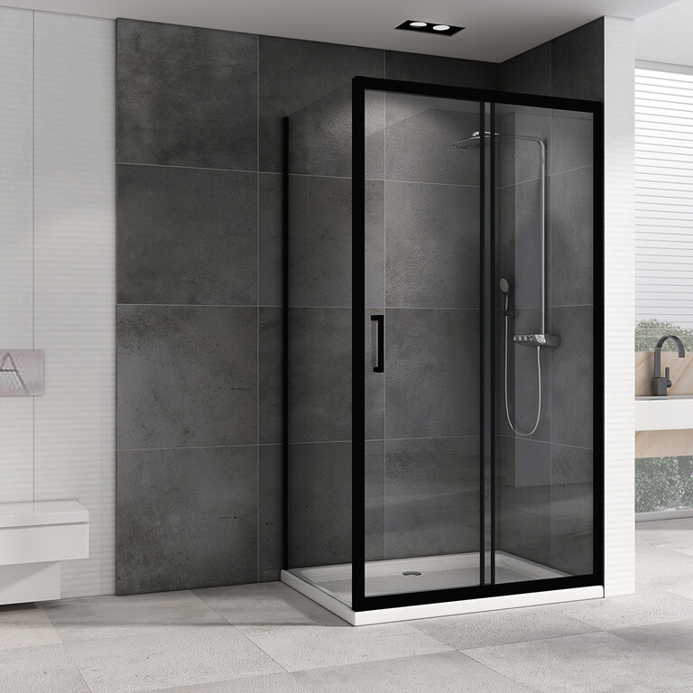 Душевое ограждение Abber Schwarzer Diamant AG30130B-S90B 130x90
