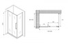 Душевое ограждение Abber Schwarzer Diamant AG30160H-S100 160x100