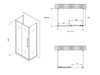 Душевое ограждение Abber Schwarzer Diamant AG30160H-S60-S60 160x60