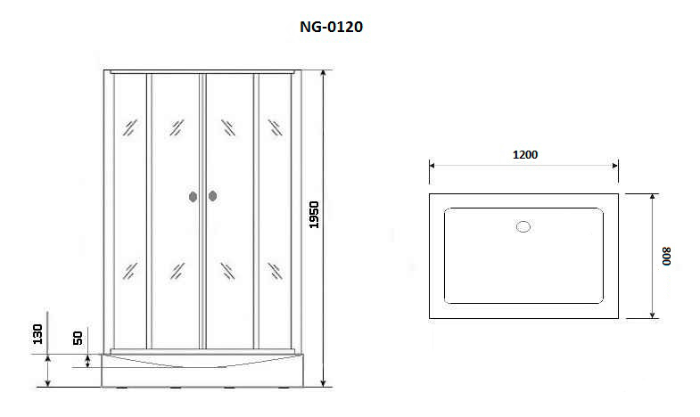 Душевой уголок Niagara NG-0120-14 120x80