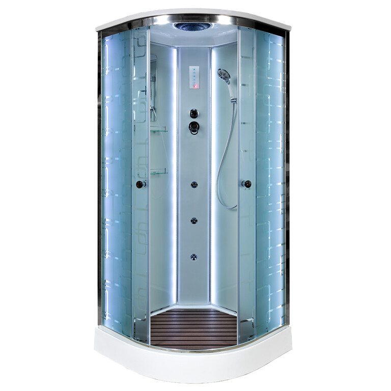 Душевая кабина AvaCan EM1590 LED+GM 90x90