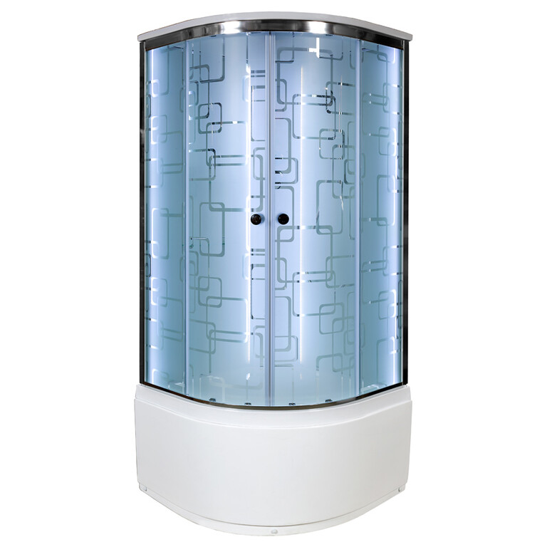 Душевая кабина AvaCan EM4590 LED+GM 90x90