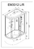 Душевая кабина AvaCan EM3012R EL 120x90