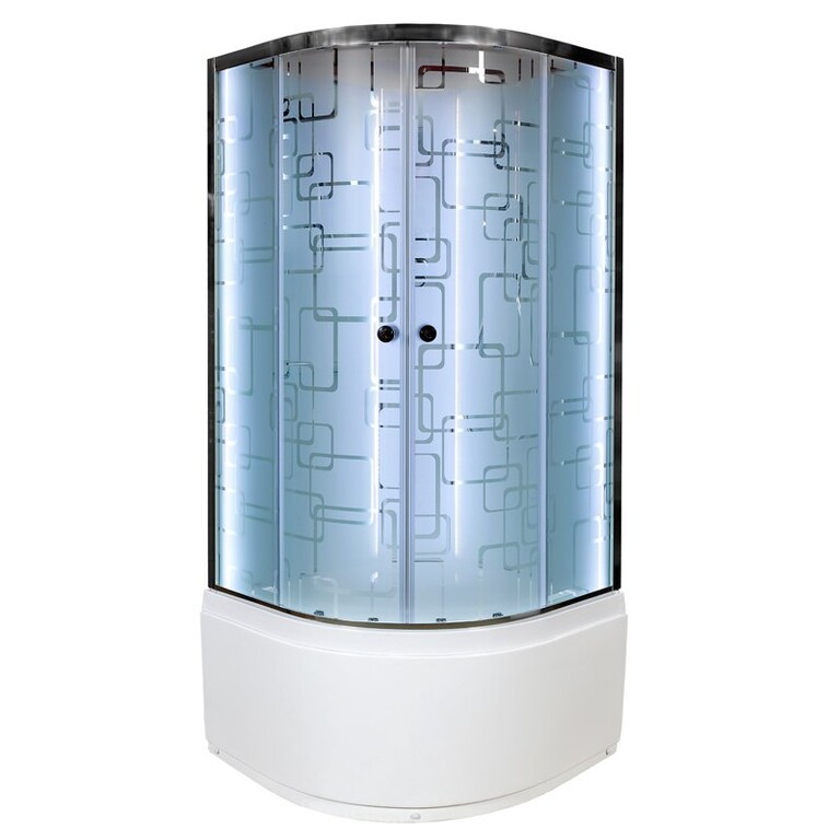 Душевая кабина Deto EM4590 N LED+GM 90x90