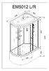 Душевая кабина AvaCan EM5012R GM+EL 120x90