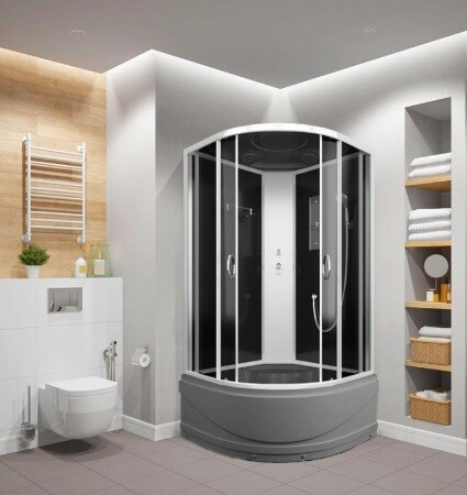 Душевая кабина Erlit ER3510TP-C2-RUS GRAY 100x100