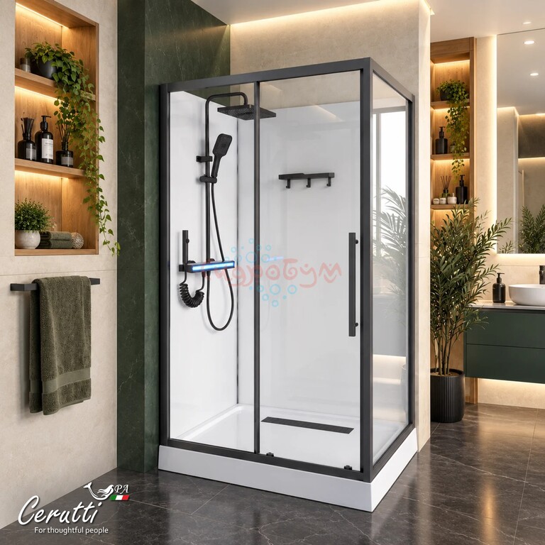 Душевая кабина CeruttiSpa Maiella 120GG NIVES 120x80