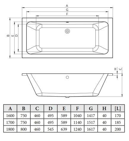 Акриловая ванна C-Bath Fortuna 180x80