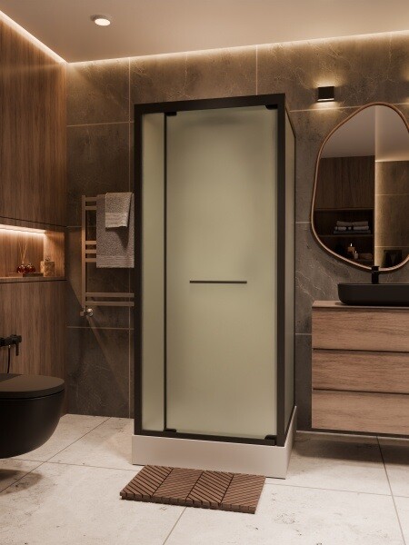 Душевая кабина Frank F401 M Black 90x90