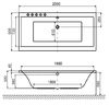 Акриловая ванна Excellent Pryzmat 200x90