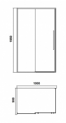 Душевое ограждение BandHours Gemini/Vega-Glass 910 100x90