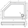 Душевой поддон Good Door Пента L 120x80 белый ПН00064