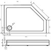 Душевой поддон Good Door Пента R 120x80 белый ПН00065