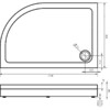 Душевой поддон Good Door Раунд R 120x80 L белый ПН00069