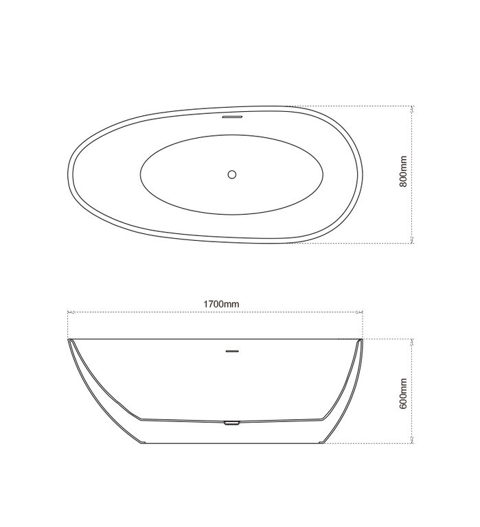 Акриловая ванна Grossman Fly GR-1102MB 170x80