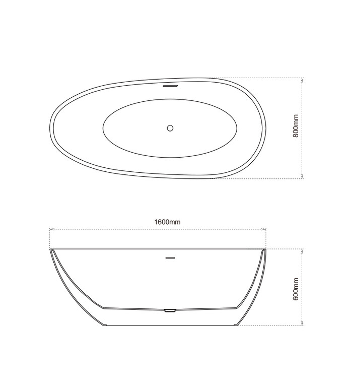 Акриловая ванна Grossman Fly GR-1103MB 160x80