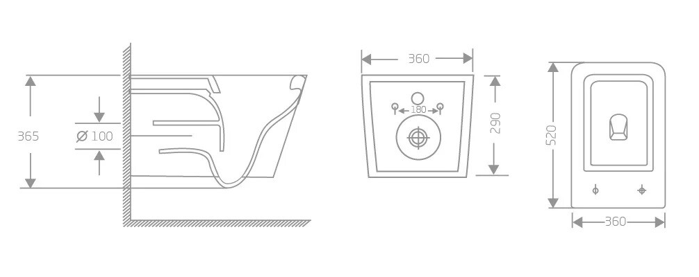 Унитаз подвесной River GUDZON 520 MB