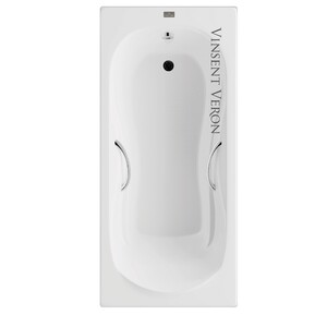 Чугунная ванна Vinsent Veron Haiti 170x80x42 с хромированными ручками