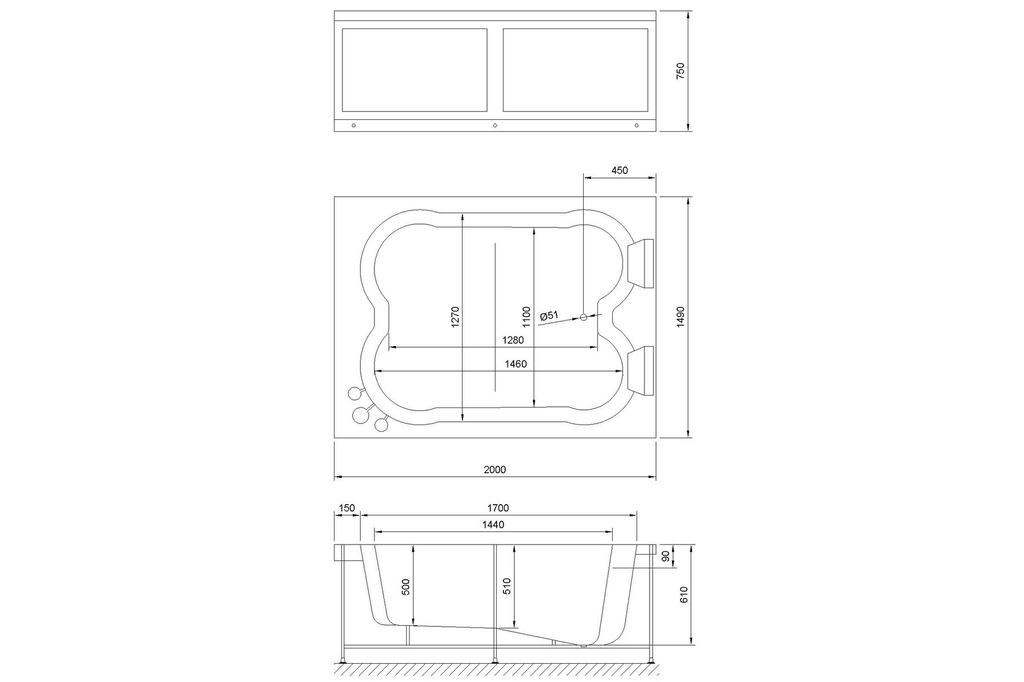 Акриловая ванна Royal Bath Hardon 200x150