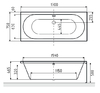 Акриловая ванна Excellent Oceana 170x75