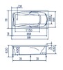 Акриловая ванна Bach Исланд 170x77