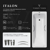 Чугунная ванна Vinsent Veron Italon 170x70x45 с хромированными ручками