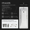 Чугунная ванна Vinsent Veron Italon 170x70x45 с бронзовыми ручками и а/п
