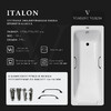 Чугунная ванна Vinsent Veron Italon 170x70x45 с черными матовыми ручками