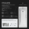 Чугунная ванна Vinsent Veron Italon 170x70x45 с хромированными ручками и а/п