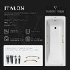 Чугунная ванна Vinsent Veron Italon 170x70x45 с золотыми ручками