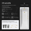 Чугунная ванна Vinsent Veron Italon 170x70x45 с ручками матовое золото и а/п