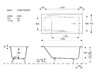 Чугунная ванна Vinsent Veron Italon 170x70x45 с ручками матовое золото